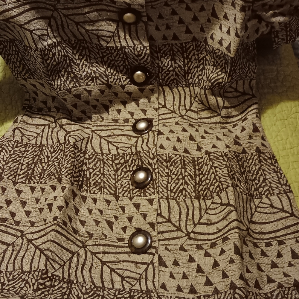Kamisato long bitton up pattern dress